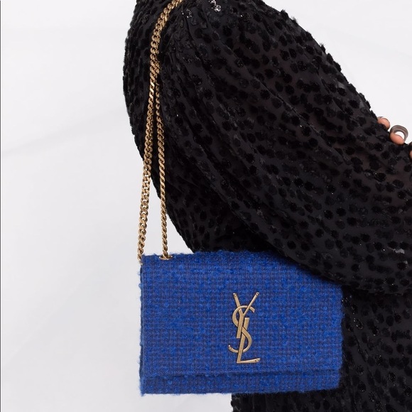 ❌❌SOLD New Saint Laurent Tweed Kate Monogram Bag - Picture 5 of 9
